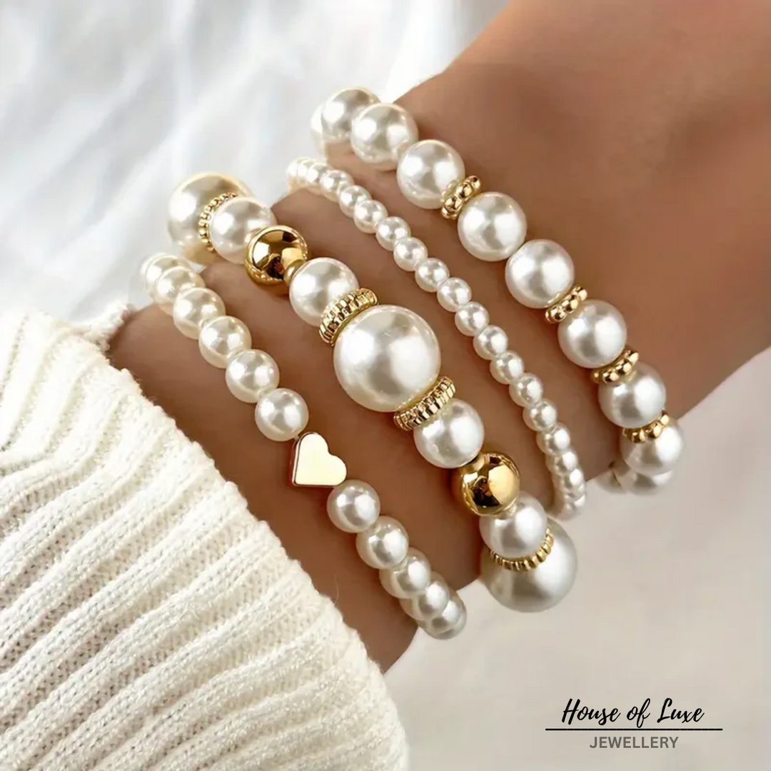 Elegance Pearl Bracelet Set