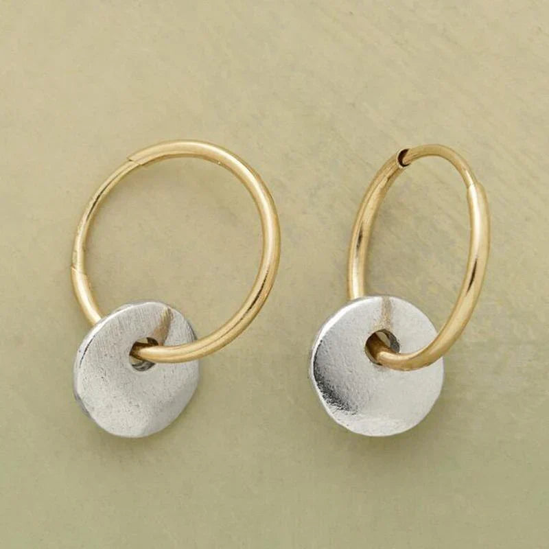 Exquisite Gold Plated Hoops and Silver Plated Earrings