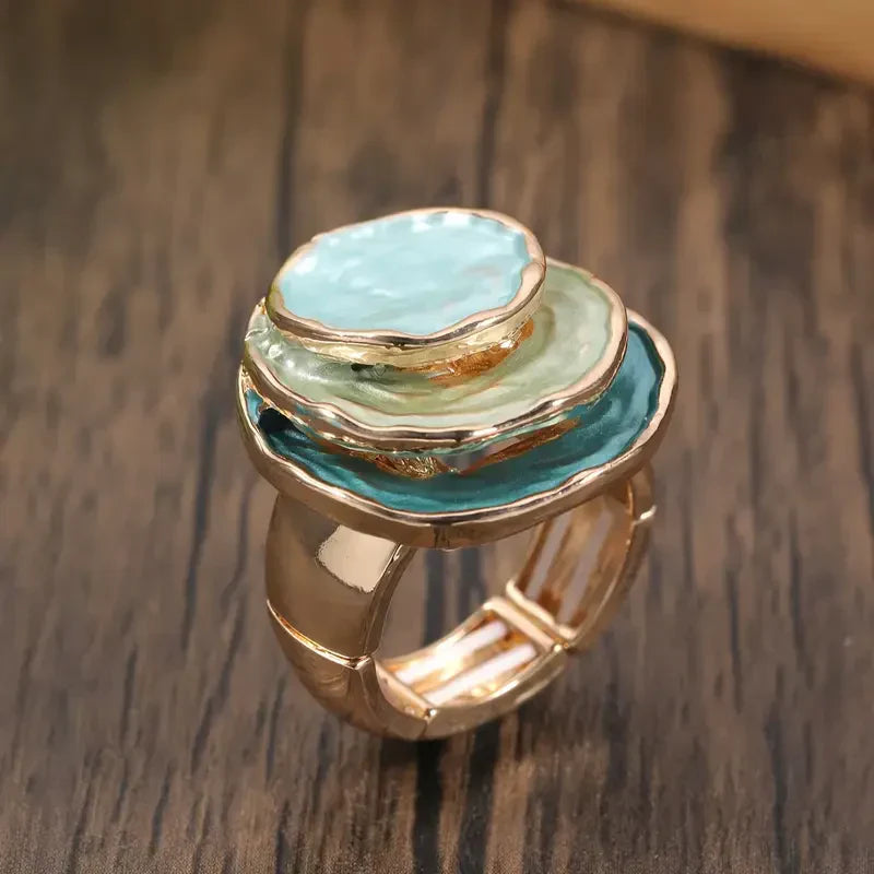 Artisan Stroke Layered Ring