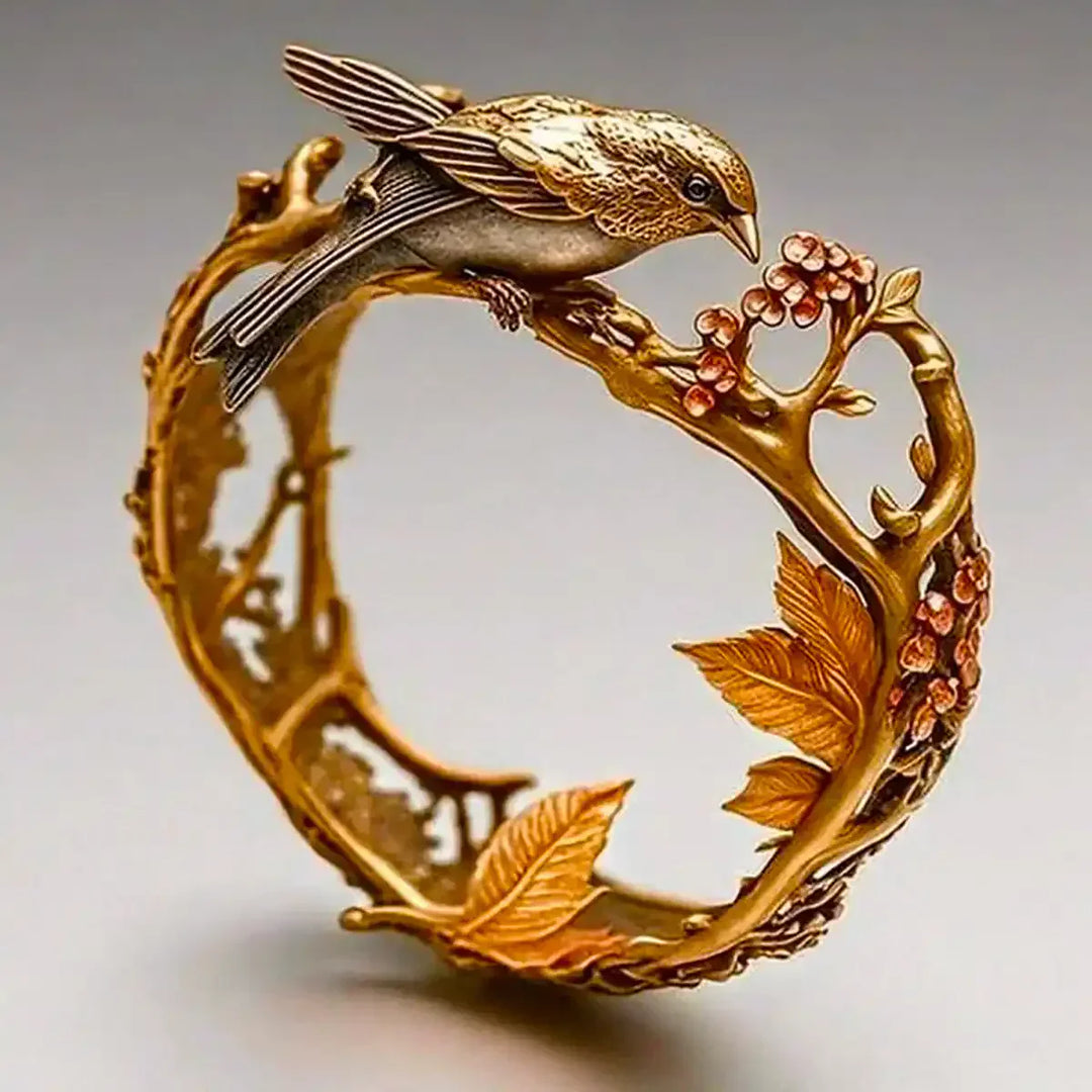 Sunlit Hummingbird Ring