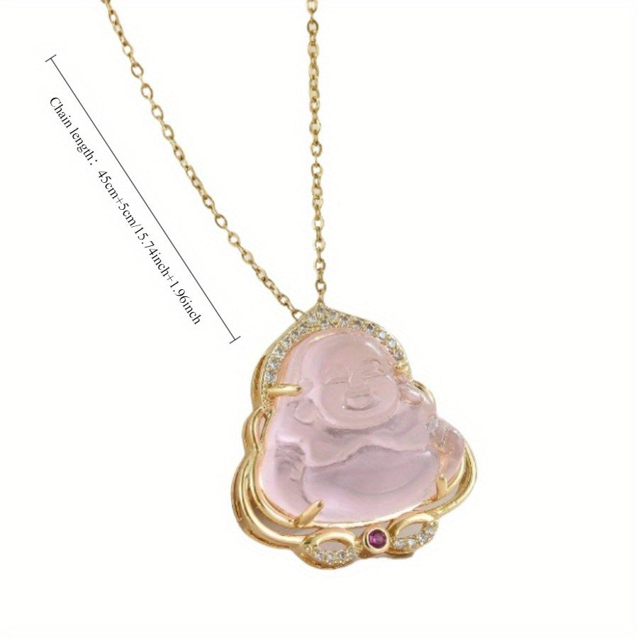 Colorful Jade Buddha Pendant Necklace