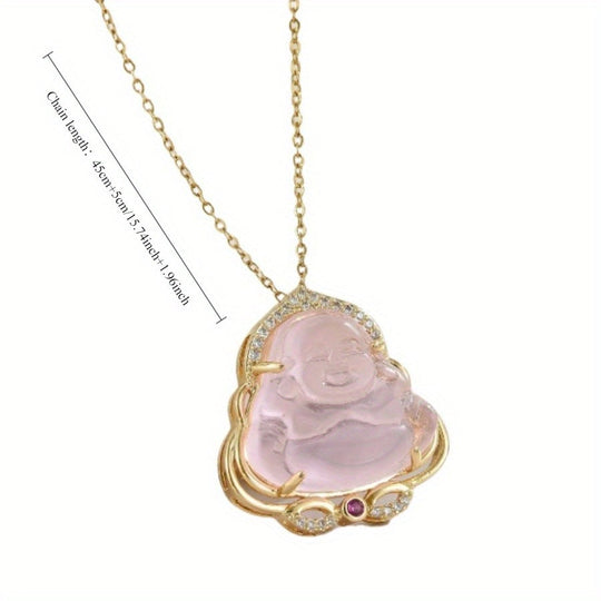 Colorful Jade Buddha Pendant Necklace