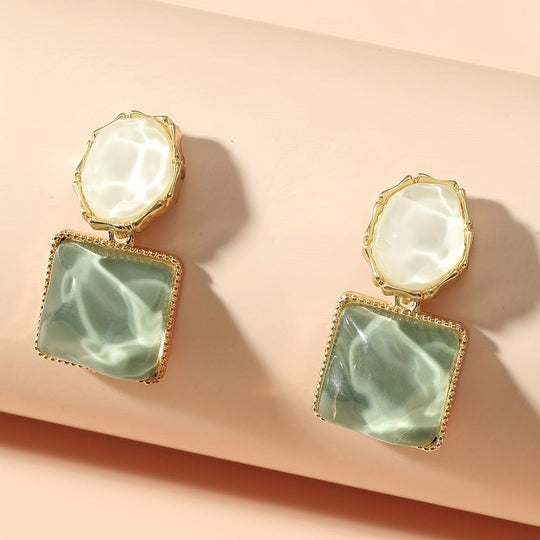 Shiny Geometric Shape Dangle Earrings