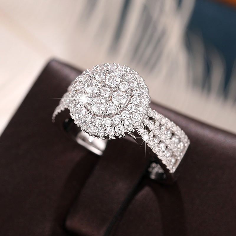 Luxurious Micro Pave Zirconia Ring