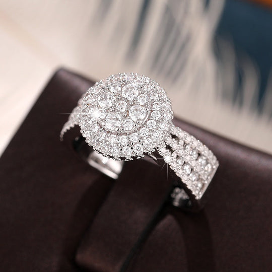 Luxurious Micro Pave Zirconia Ring