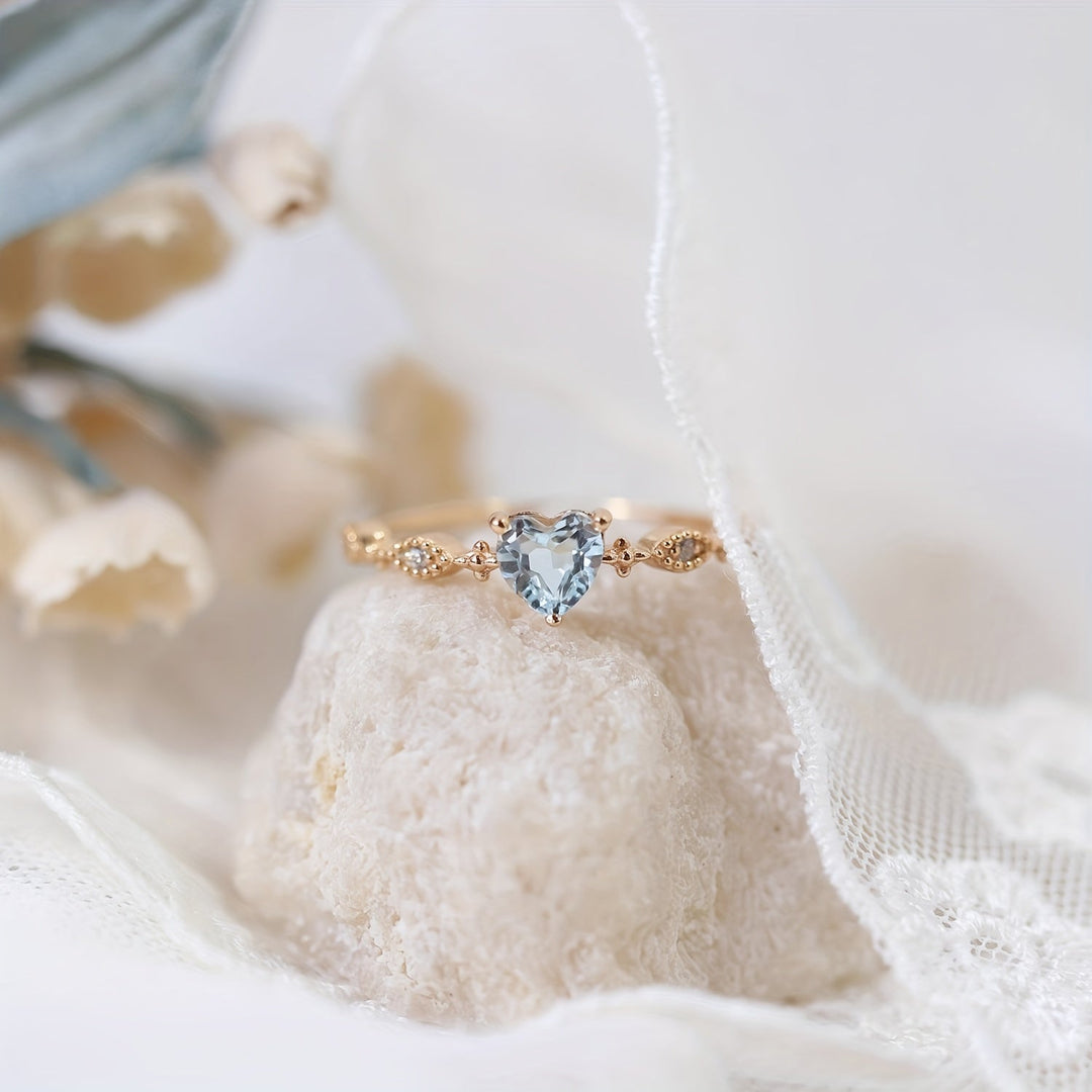 Elegant Vintage Heart-Shaped Ring