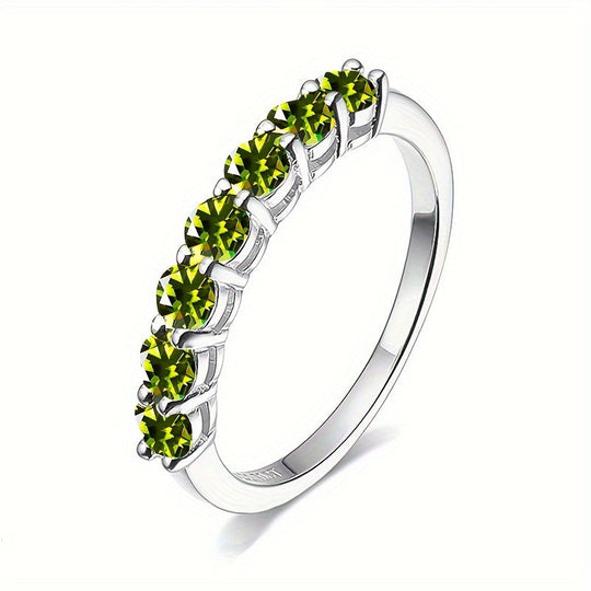 Inlaid Moissanite Promise Ring