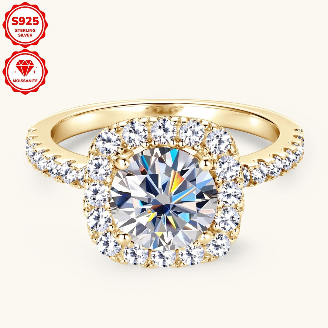 925 Silver Moissanite Engagement Ring