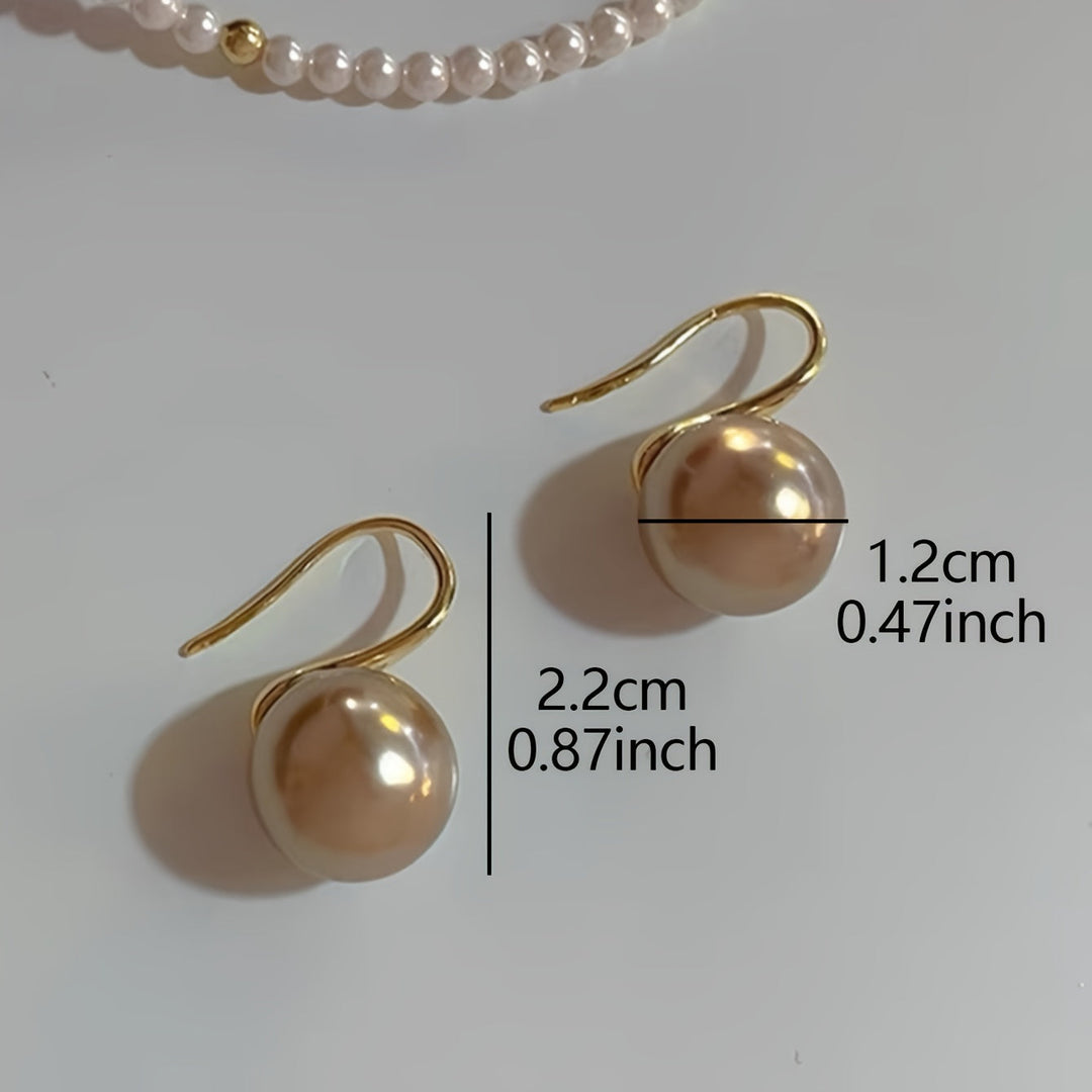 Exquisite Faux Pearl Copper Earrings