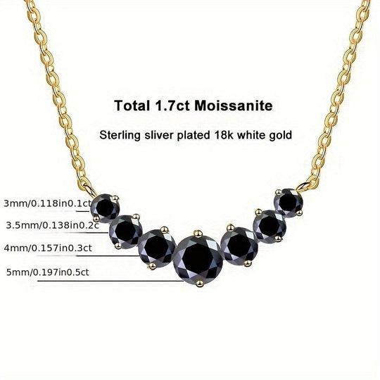 Gold-Plated Moissanite Pendant Necklace