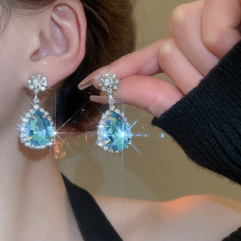 Luxury Rhinestone Teardrop Earrings