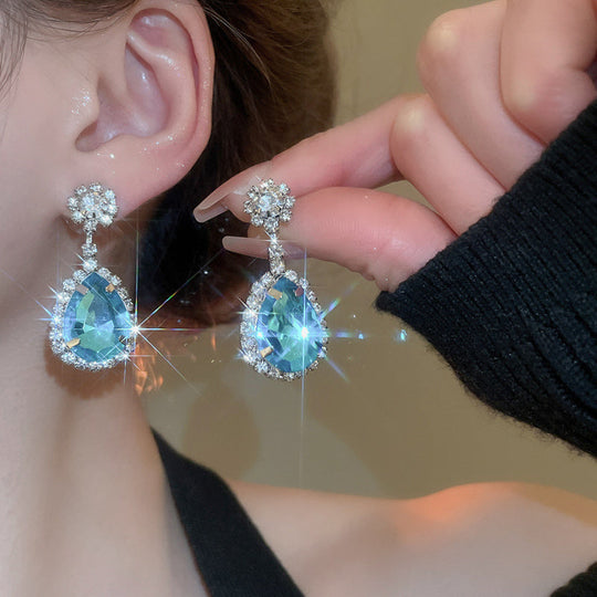Luxury Rhinestone Teardrop Earrings