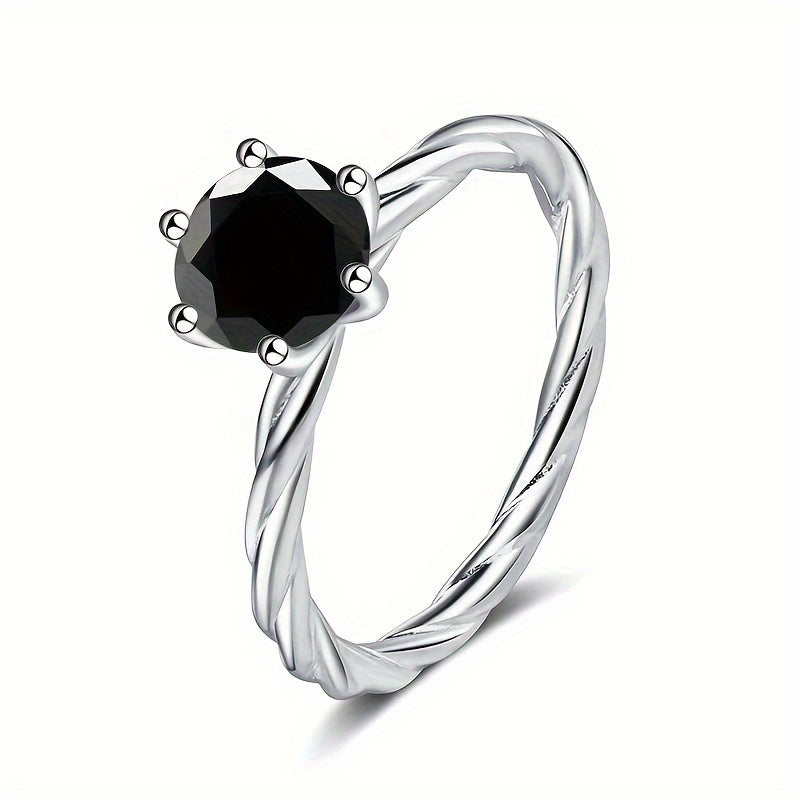 Moissanite Twisted Band Ring