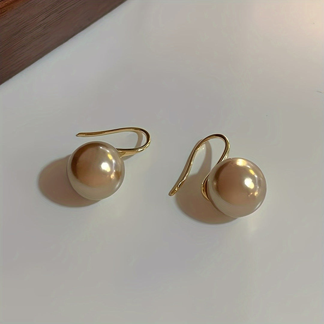 Exquisite Faux Pearl Copper Earrings