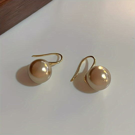 Exquisite Faux Pearl Copper Earrings