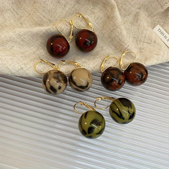 Vintage Resin Dangle Earrings