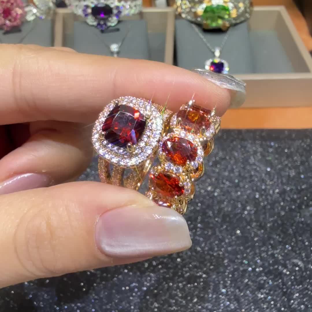 2-Piece Fashionable Synthetic Zirconia Ring