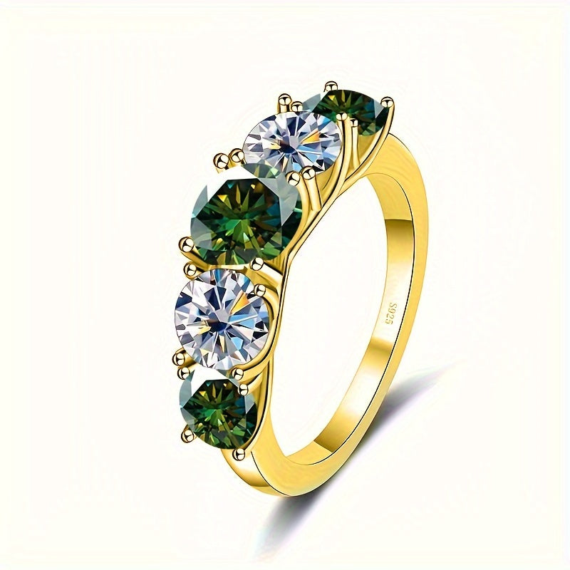 5-Stone Moissanite Engagement Ring