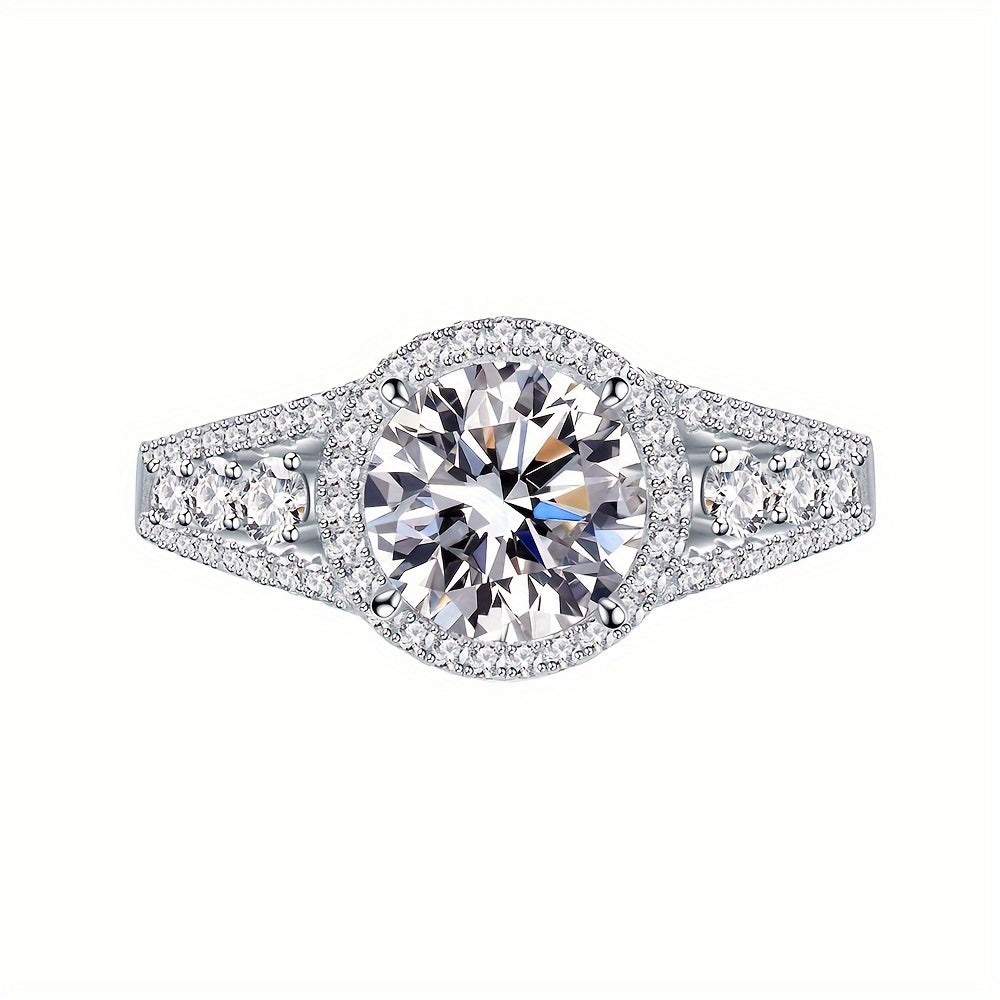 Luxury Blue Moissanite Ring