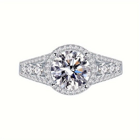 Luxury Blue Moissanite Ring