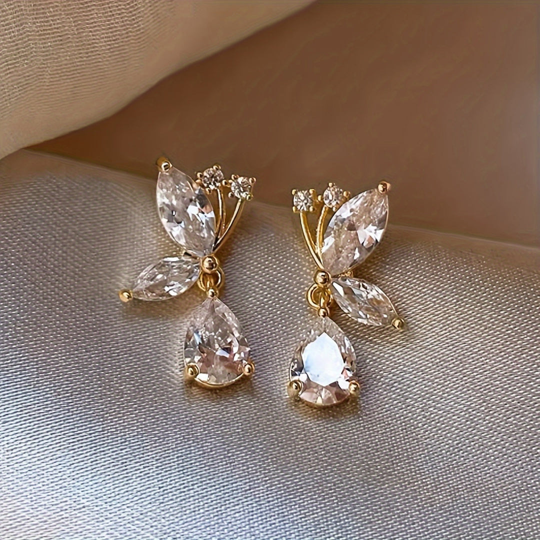 French-Inspired Butterfly Dangle Earrings