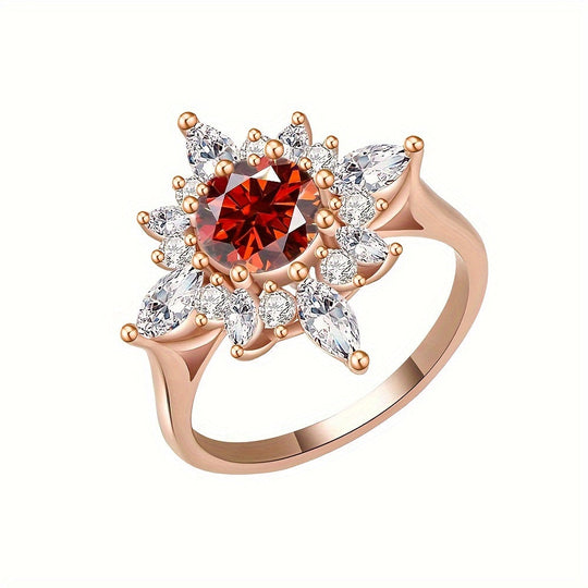 Elegant Floral Moissanite Ring