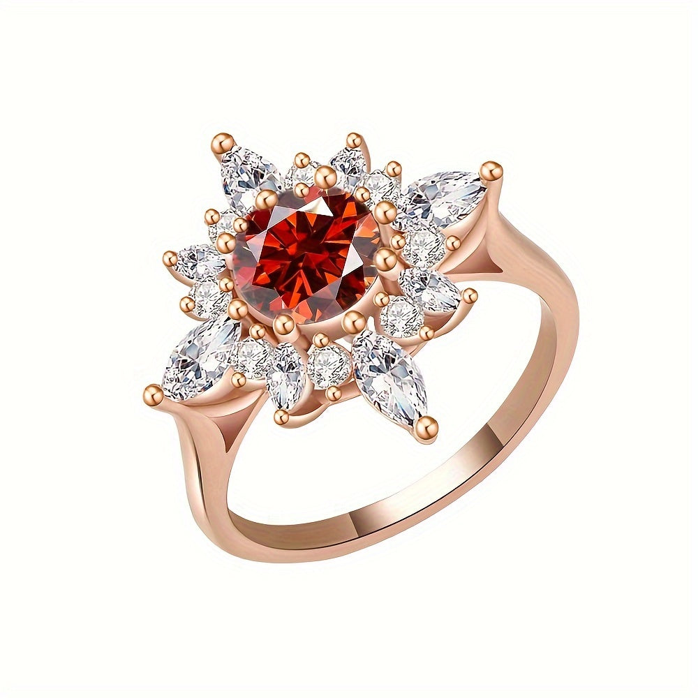 Elegant Floral Moissanite Ring