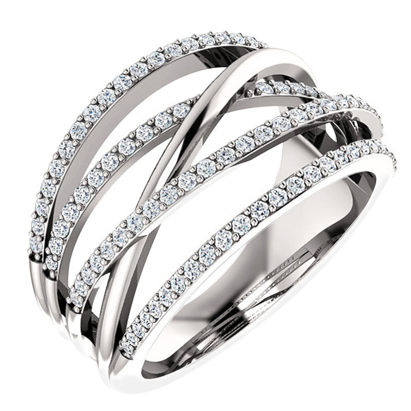 Black & White Zirconia Ring
