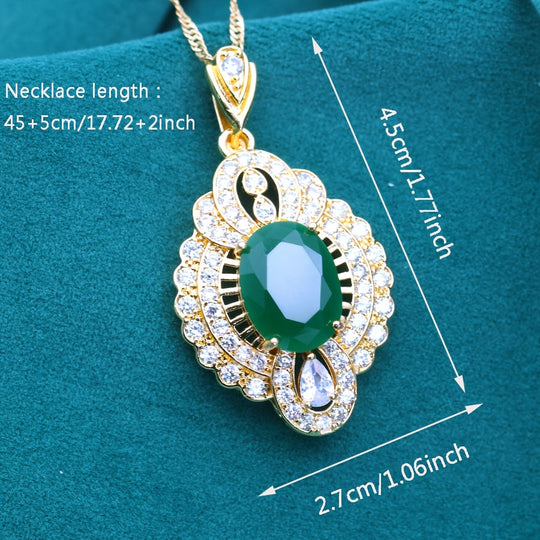 Vintage Synthetic Zirconia Pendant Necklace