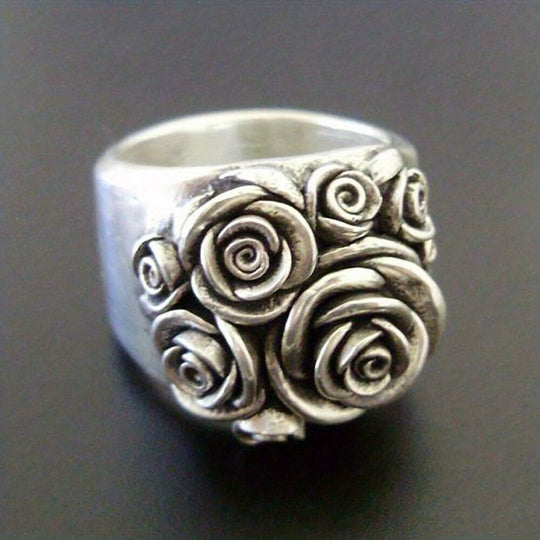 Retro Vintage Rose Flower Ring