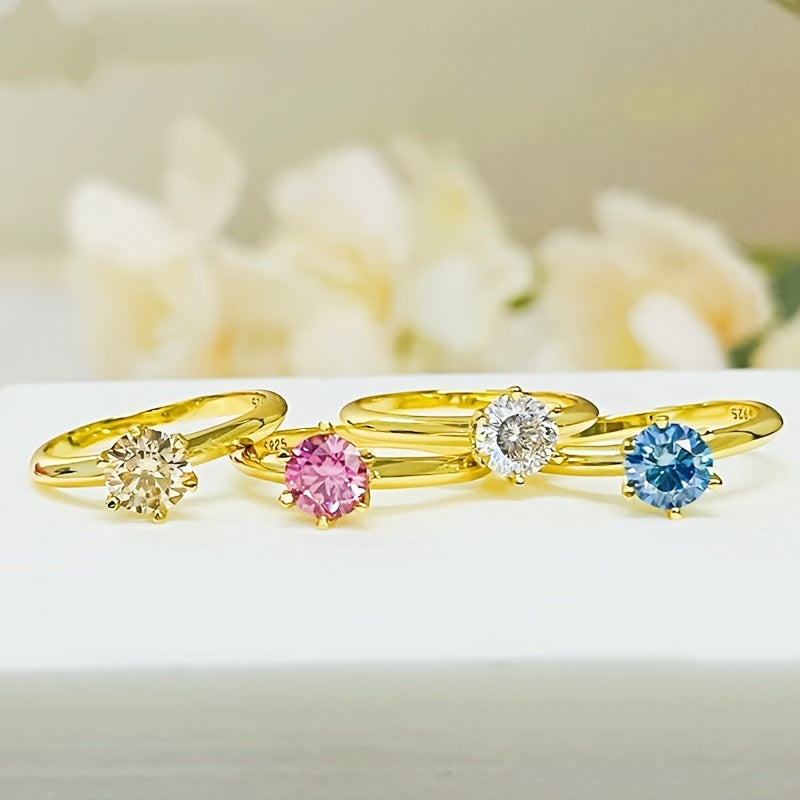Elegant Moissanite Engagement Ring