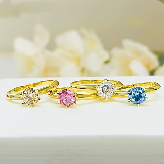 Elegant Moissanite Engagement Ring