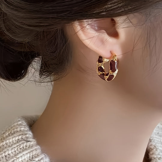 Vintage Elegant Style Hoop Earrings