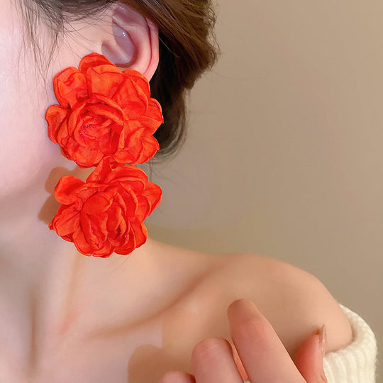 Flower Pendant Earrings
