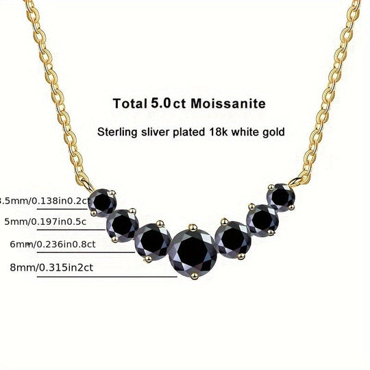 Gold-Plated Moissanite Pendant Necklace