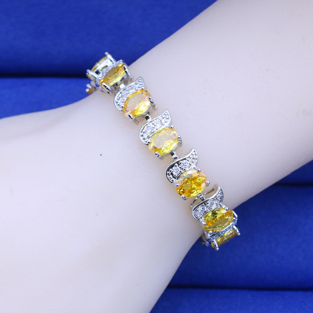 Elegant Yellow Zirconia Tennis Bracelet