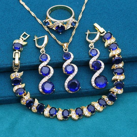 Elegant Blue Jewelry Set