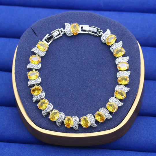 Elegant Yellow Zirconia Tennis Bracelet