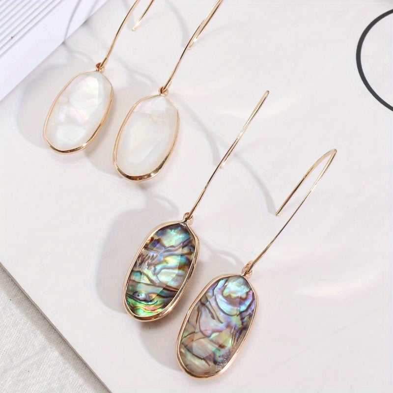Abalone Shell Drop Earrings