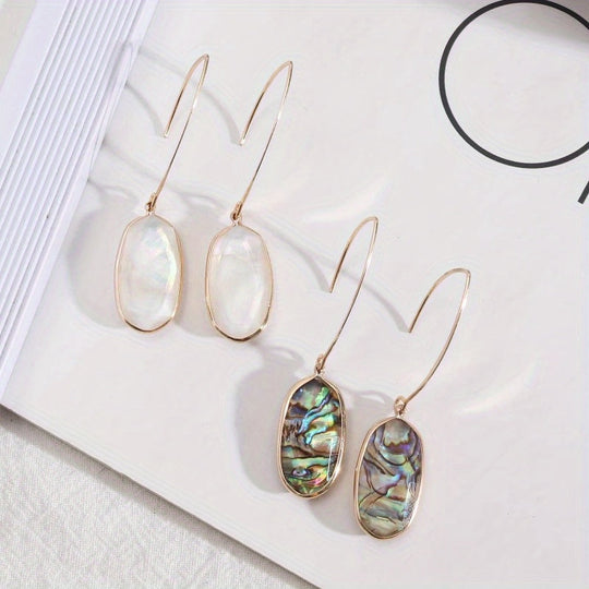 Abalone Shell Drop Earrings