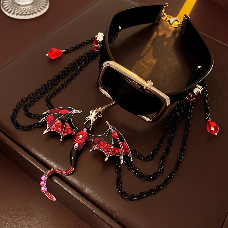 Punk Style Dragon Zodiac Tassel Necklace