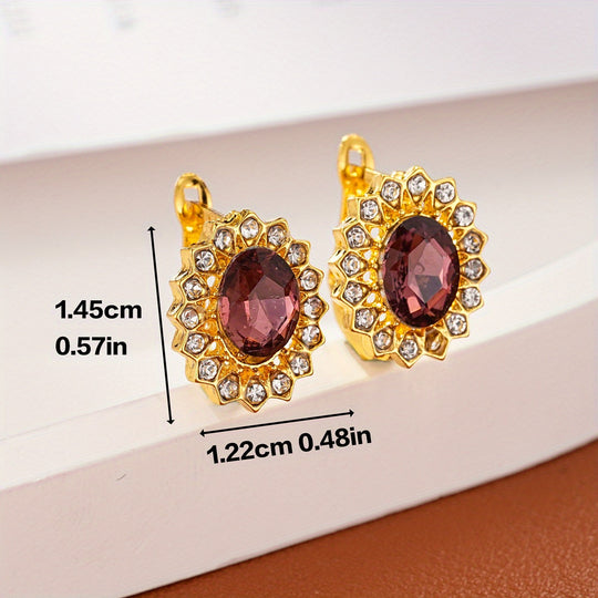 Golden Teardrop Zirconia Dangle Earrings