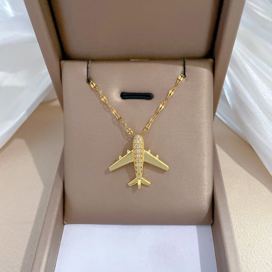 Airplane Pendant Necklace