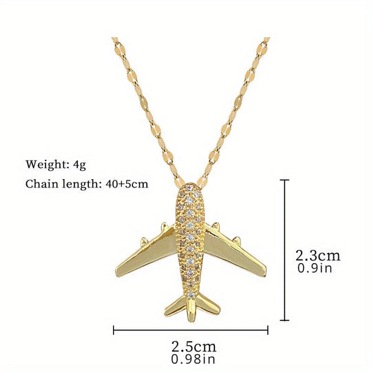 Airplane Pendant Necklace