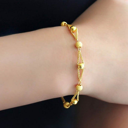 Elegant Golden Double Layer Bracelet