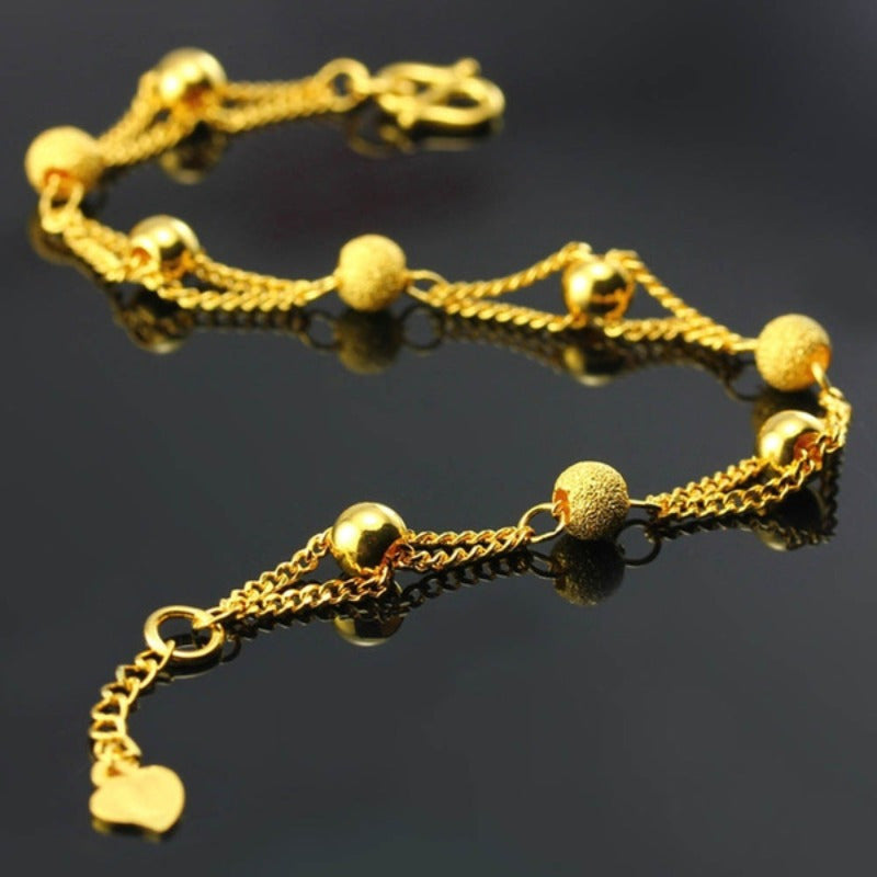 Elegant Golden Double Layer Bracelet