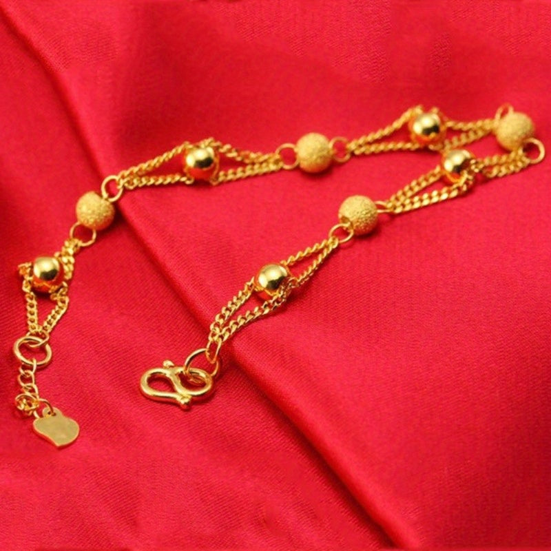 Elegant Golden Double Layer Bracelet