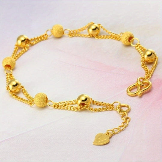 Elegant Golden Double Layer Bracelet