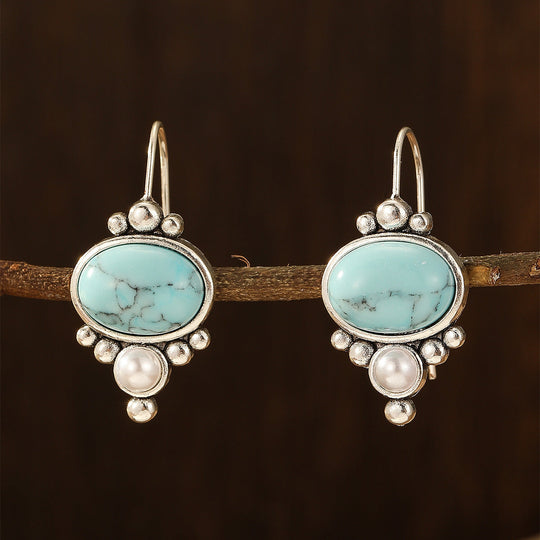 Bohemian Turquoise Dangle Earrings