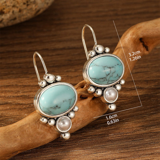 Bohemian Turquoise Dangle Earrings